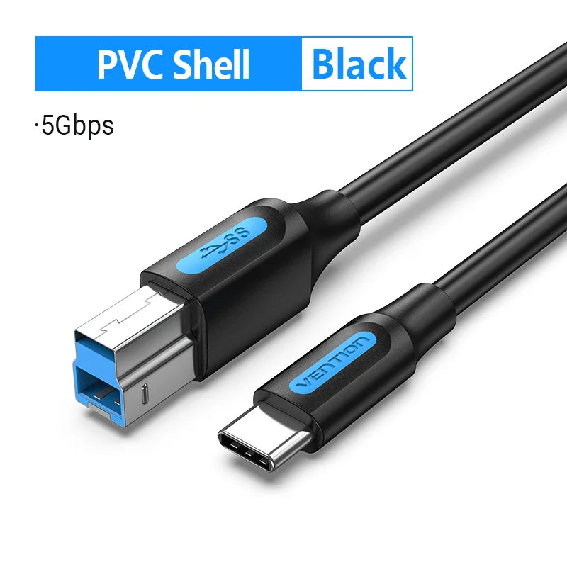 Vention USB C to USB Type B 3.0 Cable, 5Gbps for MacBook, HP, Canon, Epson, Samsung Printers and HD