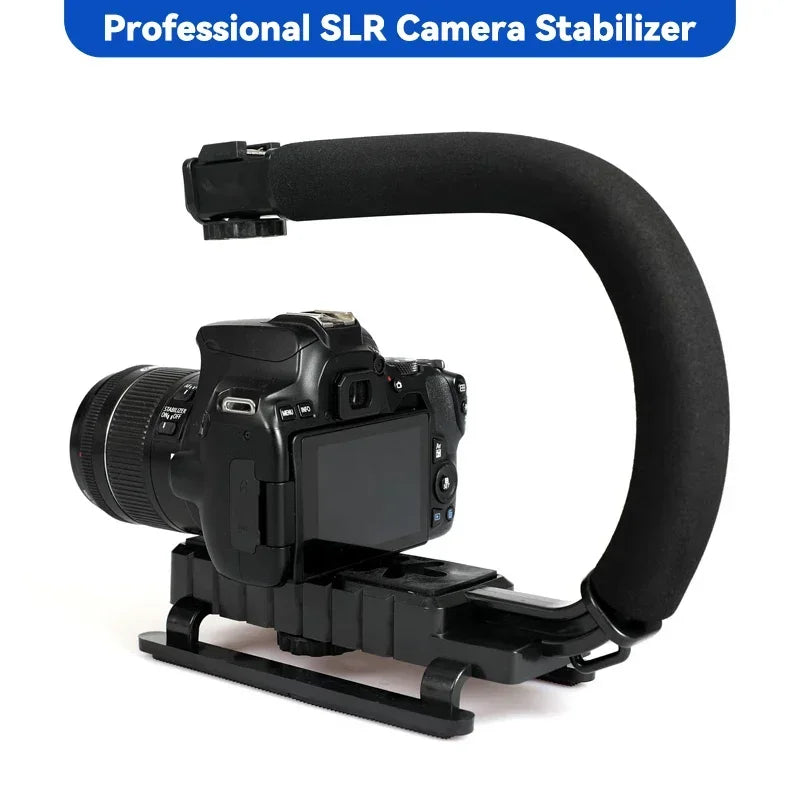 U-Shaped Portable Handheld Camera Stabilizer for SLR & DV – Video Handle & C-Shaped Steadicam Kit