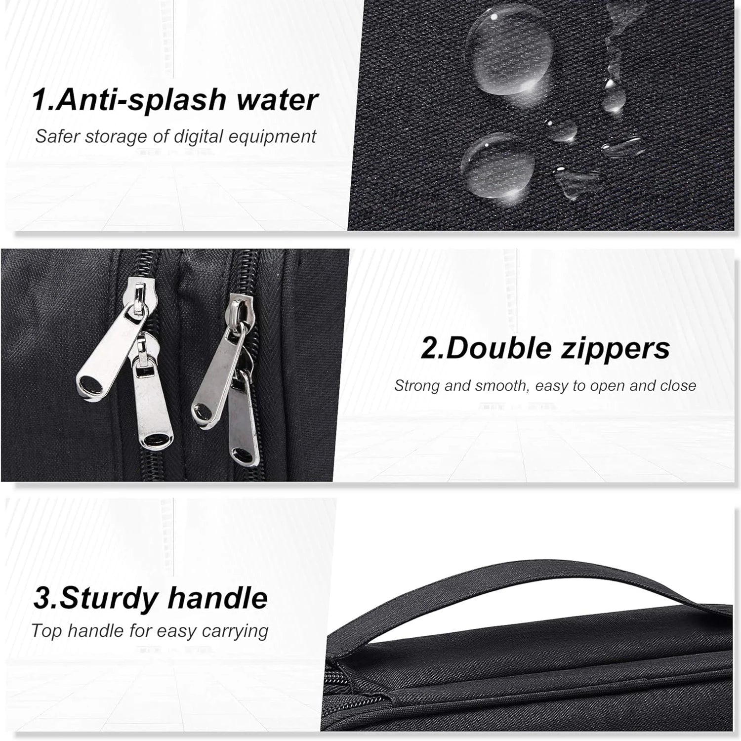 Waterproof Cable Storage Bag | Portable Travel Organizer for USB, Chargers & Accessories