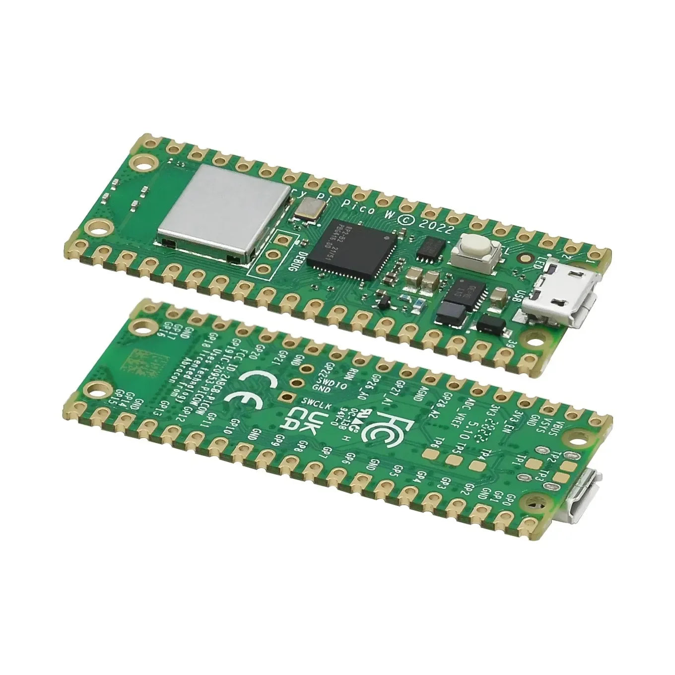 Raspberry Pi Pico RP2040 Dual-Core Microcontroller Board with GPIO, Flash, and Low-Power Design