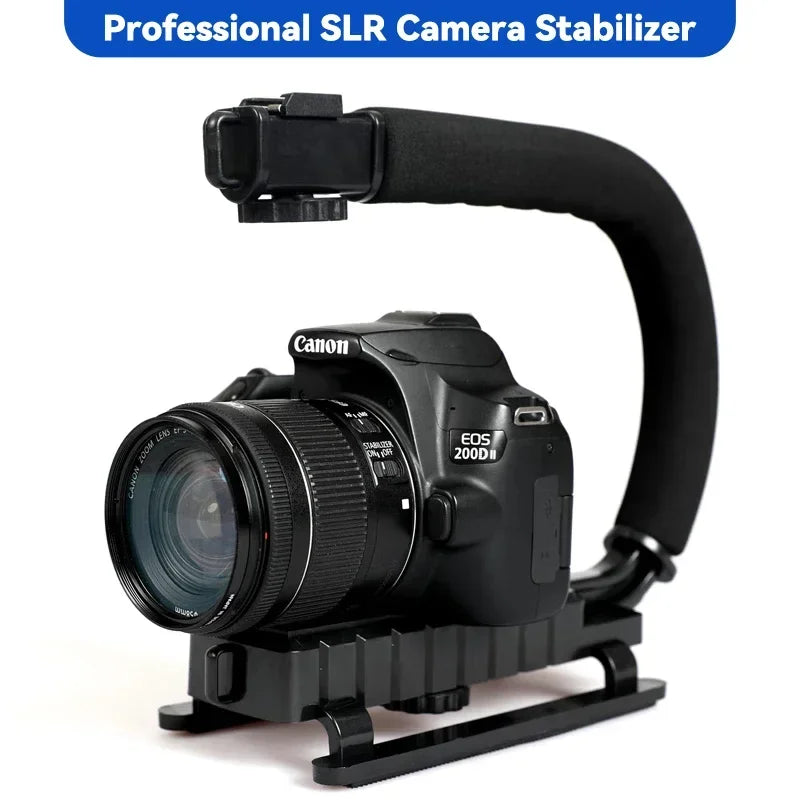 U-Shaped Portable Handheld Camera Stabilizer for SLR & DV – Video Handle & C-Shaped Steadicam Kit