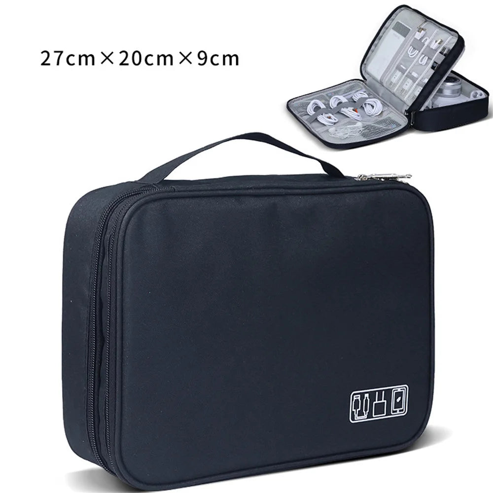 Waterproof Electronic Storage Bag | Portable Travel Cable Organizer for USB, Chargers & Accessories