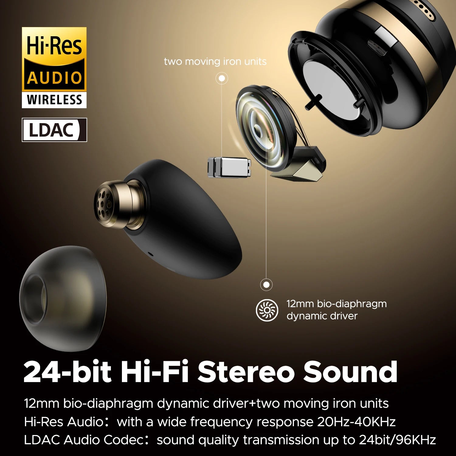 SoundPEATS Opera 05 Hi-Res Wireless – LDAC, Hybrid ANC, 33H Playtime, ENC Dual Mics, Bluetooth 5.3