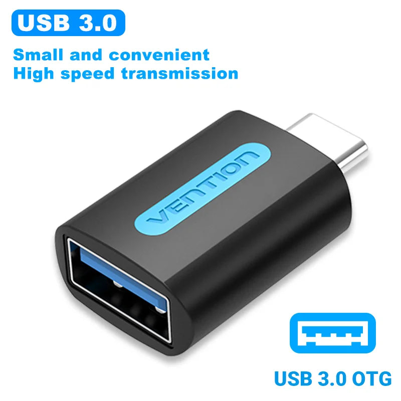 Vention OTG USB Type C 3.1/3.0 Adapter, 5Gbps Transfer for iPhone 15, Samsung, MacBook, and More