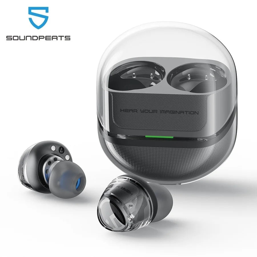 SOUNDPEATS Clear Dot Wireless Earphones – Bluetooth 5.3, Dual Mic, AI Noise Cancelling, Gaming Mode