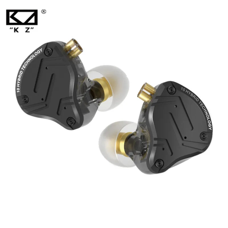 KZ ZS10 PRO X HiFi Bass Hybrid In-Ear Earphones with Detachable Cable for Music & Noise Isolation