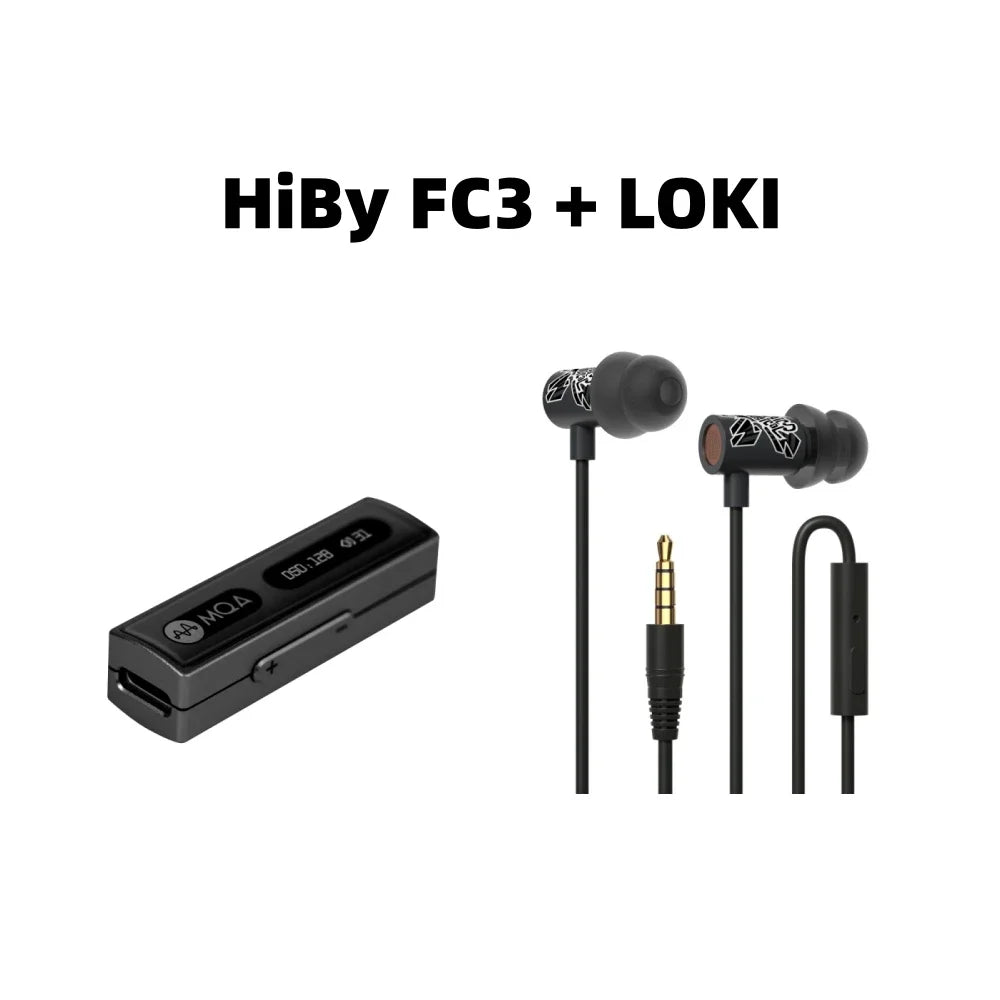 HiBy FC3 MQA Dongle USB DAC Type-C to 3.5mm Headphone Amp HiFi Decoder for Android, iOS, Windows 10