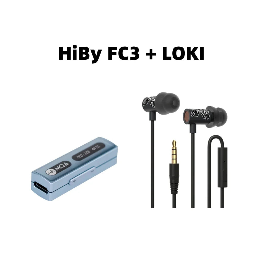 HiBy FC3 MQA Dongle USB DAC Type-C to 3.5mm Headphone Amp HiFi Decoder for Android, iOS, Windows 10