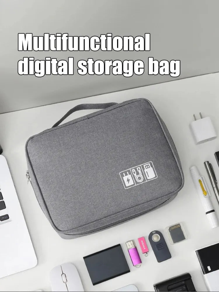 Multifunctional Digital Storage Bag | Data Cable, Headphones, Hard Drive & Accessory Organizer