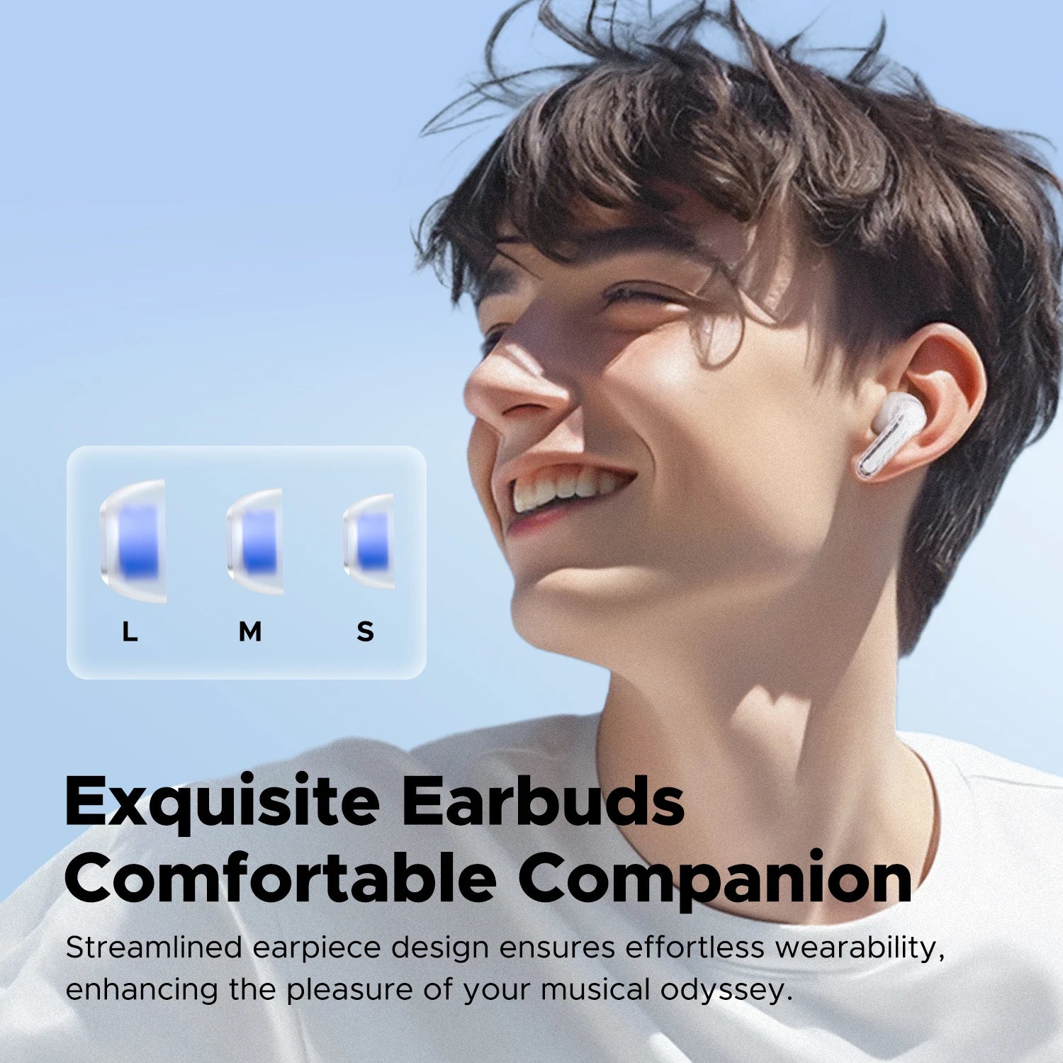 SoundPEATS Clear Transparent Earbuds – Bluetooth 5.3, Dual ENC Mic, Gaming Mode, 40H Battery