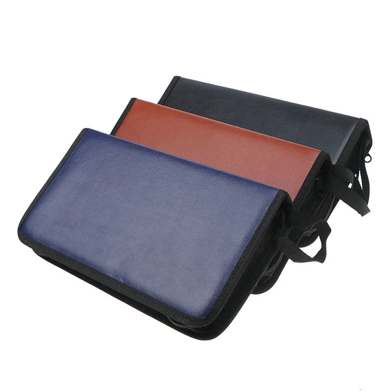 80 PU Leather Car CD Pack Carry Case Cover Disc Storage Holder CD Sleeve Wallet Album Hard Box DVD