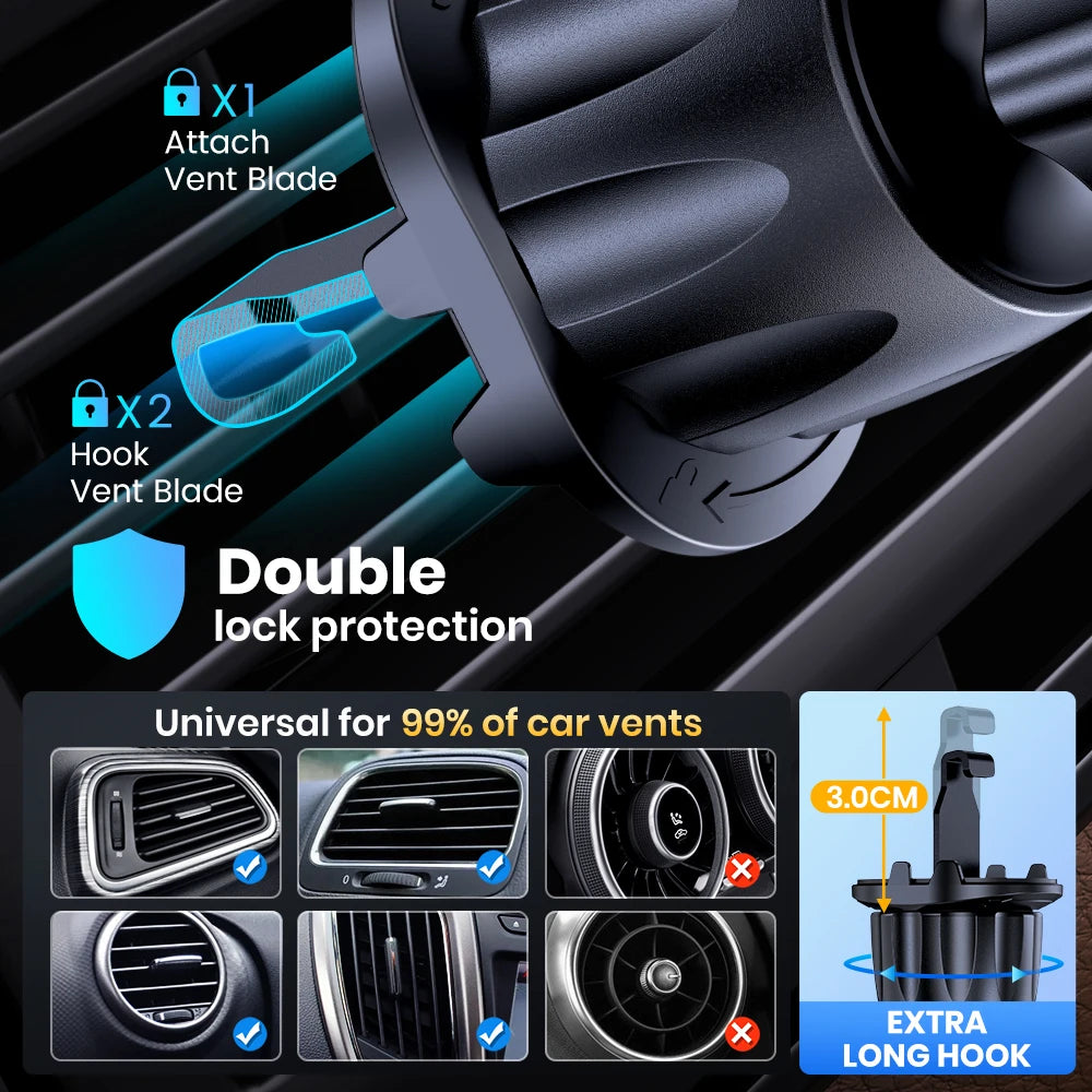 TOPK Magnetic Car Phone Holder for Air Vent | Universal Mount for iPhone 14/13, Samsung, Xiaomi, GPS