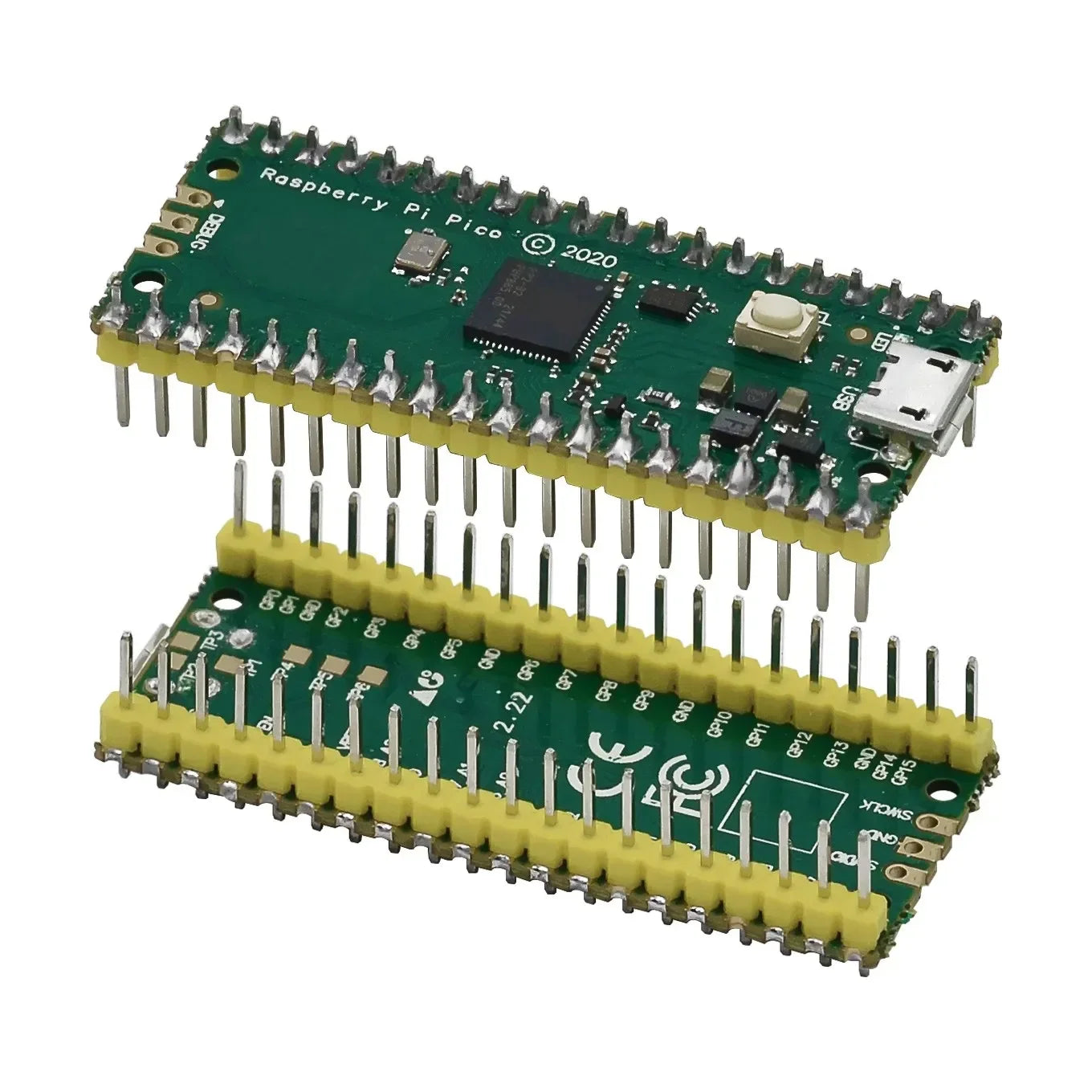 Raspberry Pi Pico RP2040 Dual-Core Microcontroller Board with GPIO, Flash, and Low-Power Design