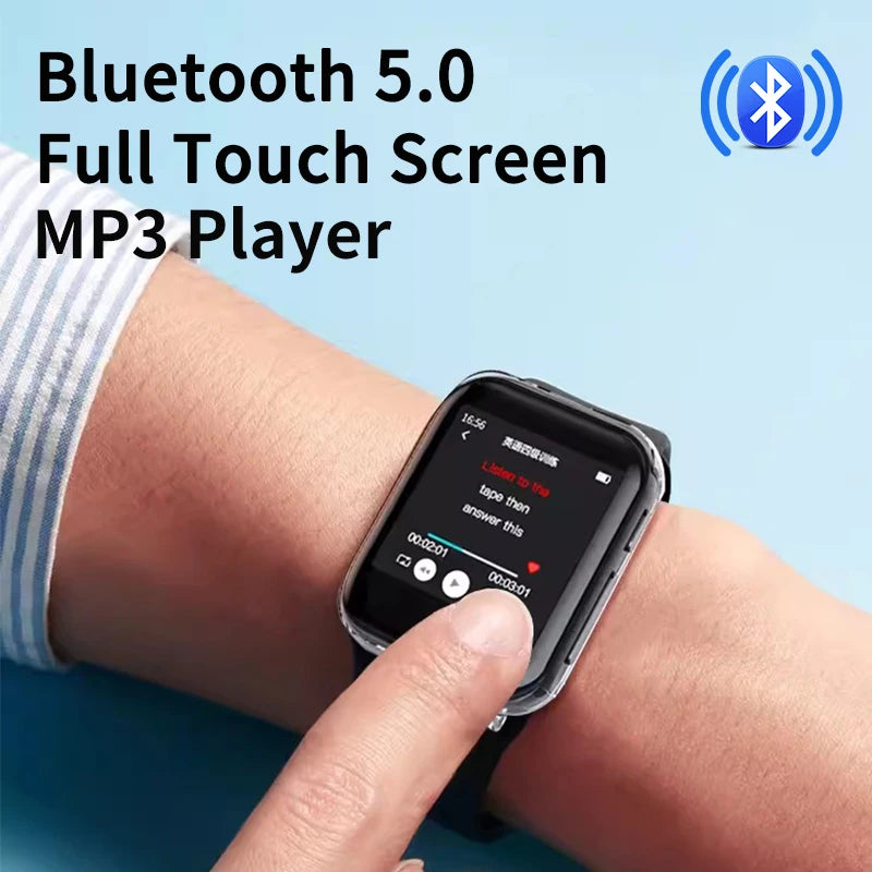 RUIZU M8 MP3 Player with Bluetooth – Touch Screen Wearable Mini Music Player