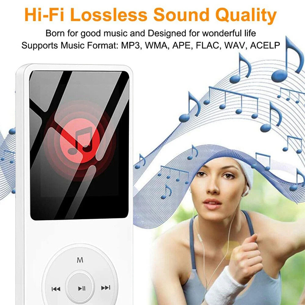 Portable Mini MP3 Player HiFi Bluetooth 4.0 Music Walkman with FM Radio, Recorder, eBook Reader