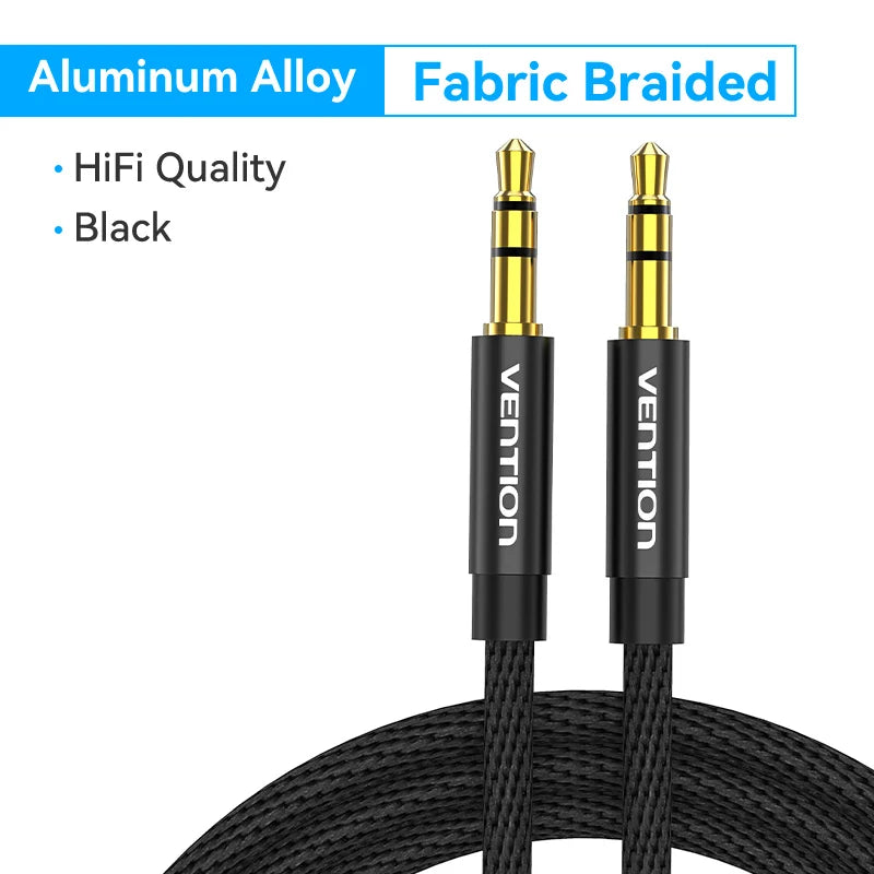 Vention 3.5mm AUX Cable Audio Jack Male to Male for JBL, Xiaomi, OnePlus, Car Speaker, Headphones