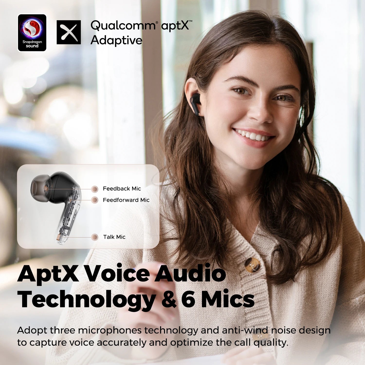 SoundPEATS Air4 Pro ANC Wireless Earbuds – Bluetooth 5.3, aptX Lossless, Multipoint, 26H Playtime