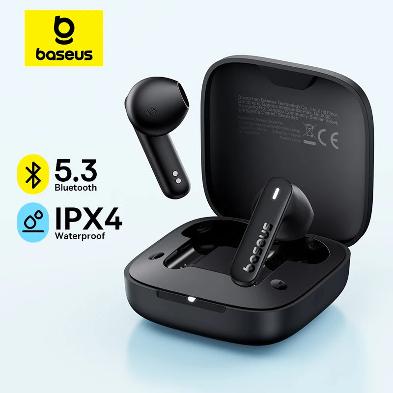 Baseus Bowie E16 True Wireless Earbuds | Bluetooth 5.3, 30H Battery, IPX4 Waterproof