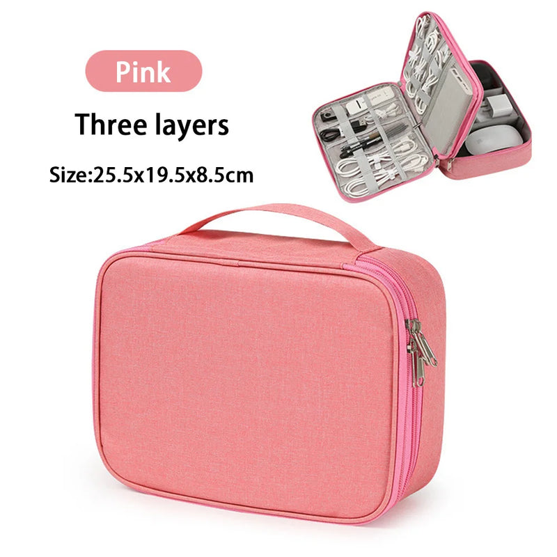 Multifunction Waterproof Storage Bag | Electronics & Makeup Organizer for Travel