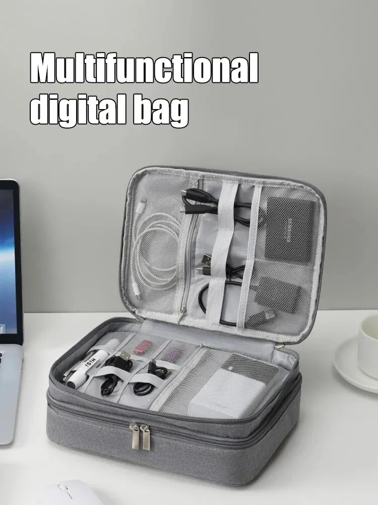 Multifunctional Digital Storage Bag | Data Cable, Headphones, Hard Drive & Accessory Organizer