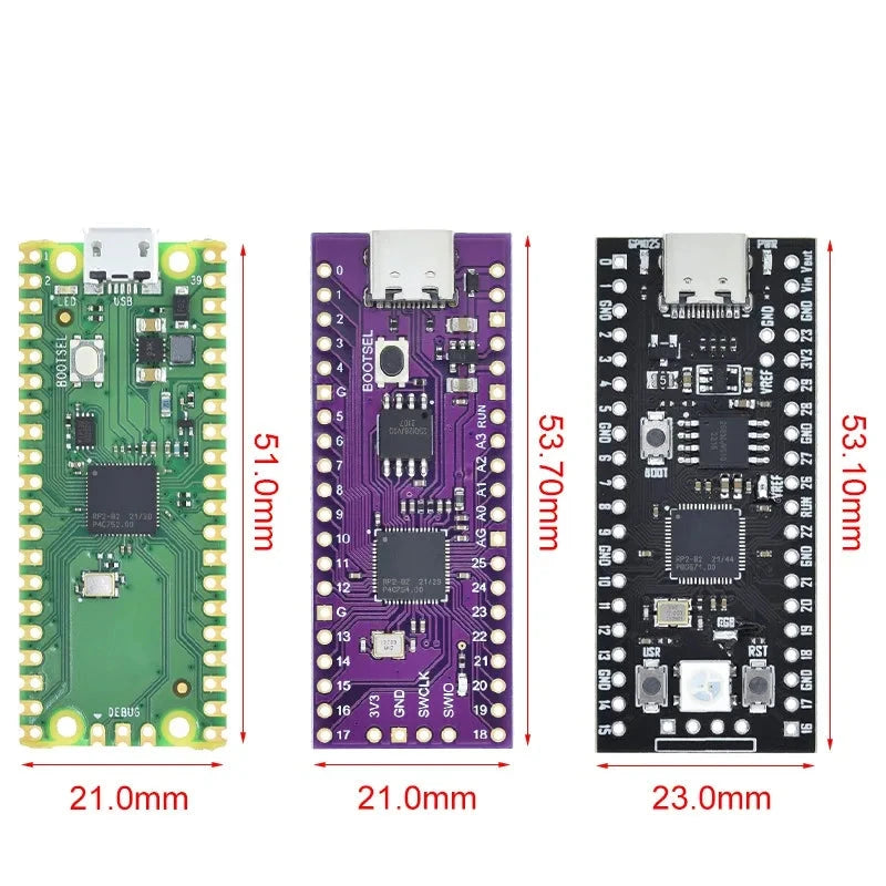 TZT Raspberry Pi Pico RP2040 Dual-Core Cortex-M0+ Microcontroller Board High Performance Low Power