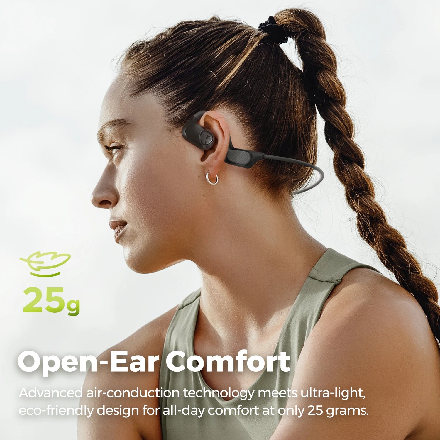 SOUNDPEATS RunFree Lite2 Open-Ear Sport Headphones – Bluetooth 5.3, 16.2mm Driver, 15H Playtime