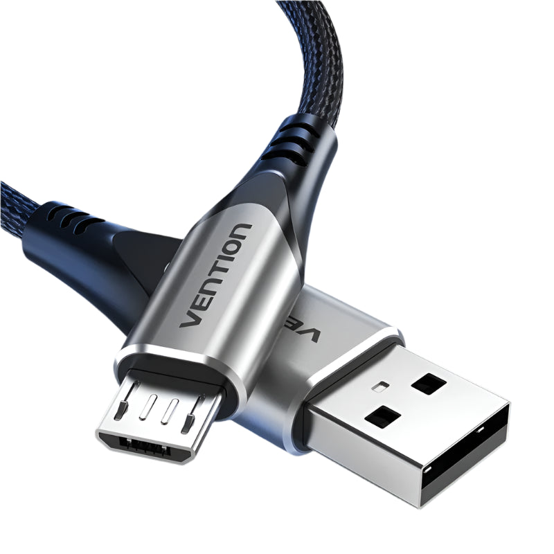 Vention 3A Micro USB Fast Charger Cable for Samsung, Xiaomi, LG, Android Phones - Nylon Braided