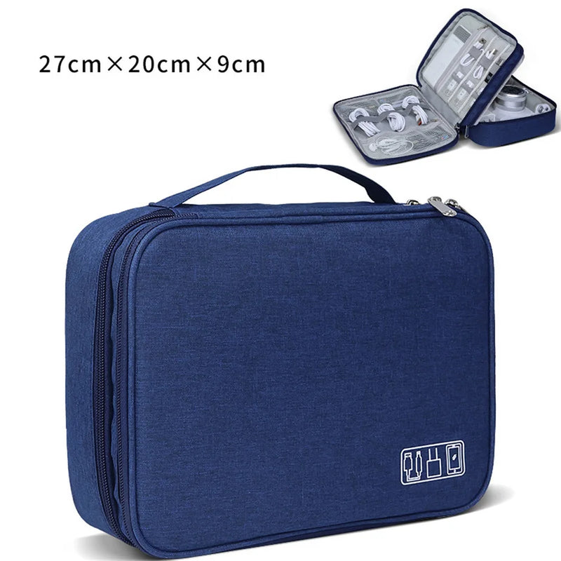 Waterproof Electronic Storage Bag | Portable Travel Cable Organizer for USB, Chargers & Accessories