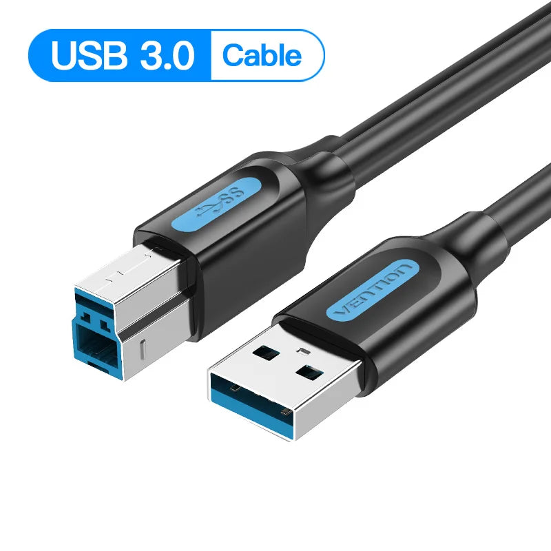 Vention USB Printer Cable USB 3.0 & 2.0 Type A to B for Canon, Epson, Label Printers, DACs, ZJiang