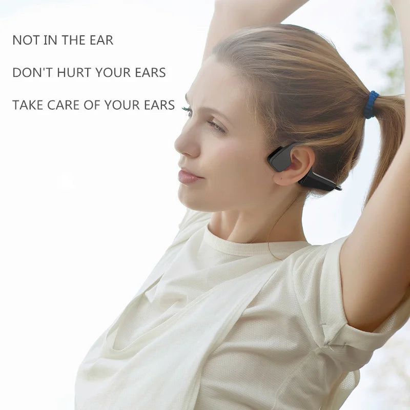 Bone Conduction Sport Headphone Wireless Earphone Bluetooth-Compatible Headset TWS Hands-free