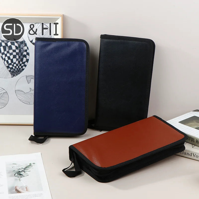 80 PU Leather Car CD Pack Carry Case Cover Disc Storage Holder CD Sleeve Wallet Album Hard Box DVD