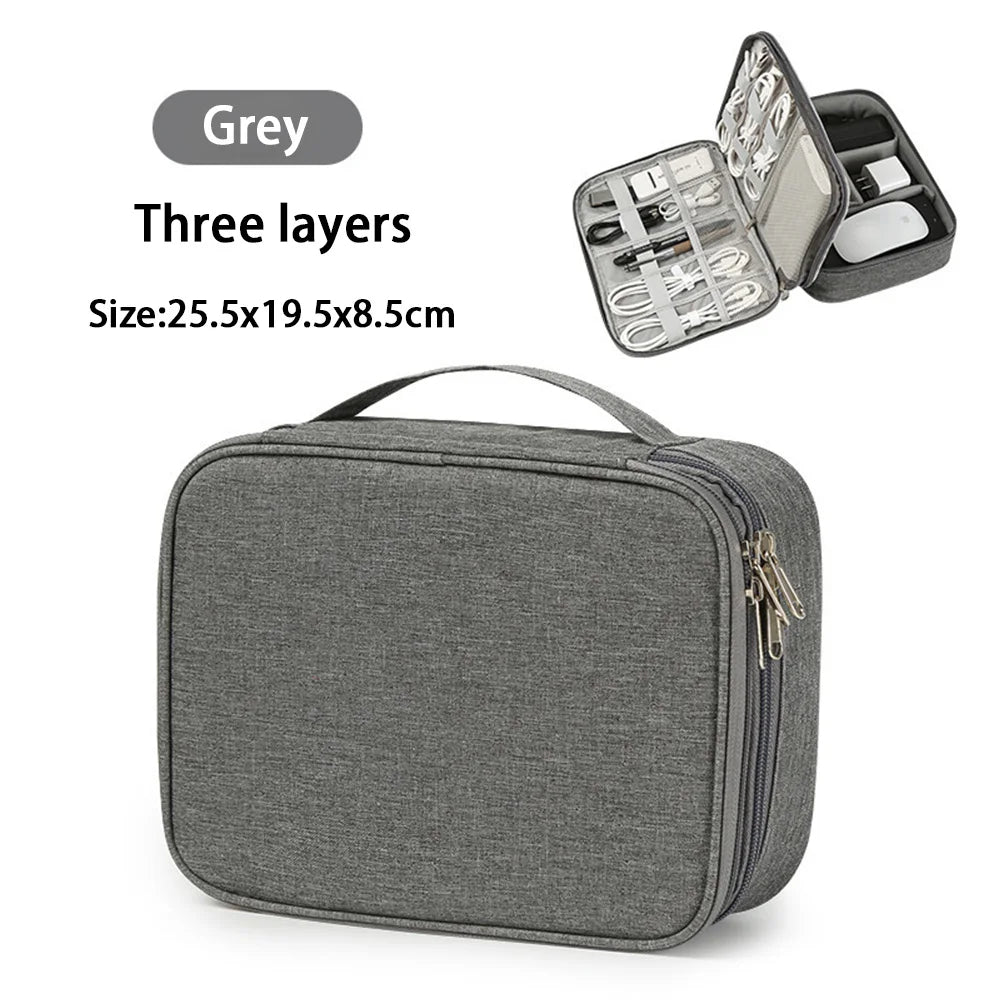 Multifunction Waterproof Storage Bag | Electronics & Makeup Organizer for Travel