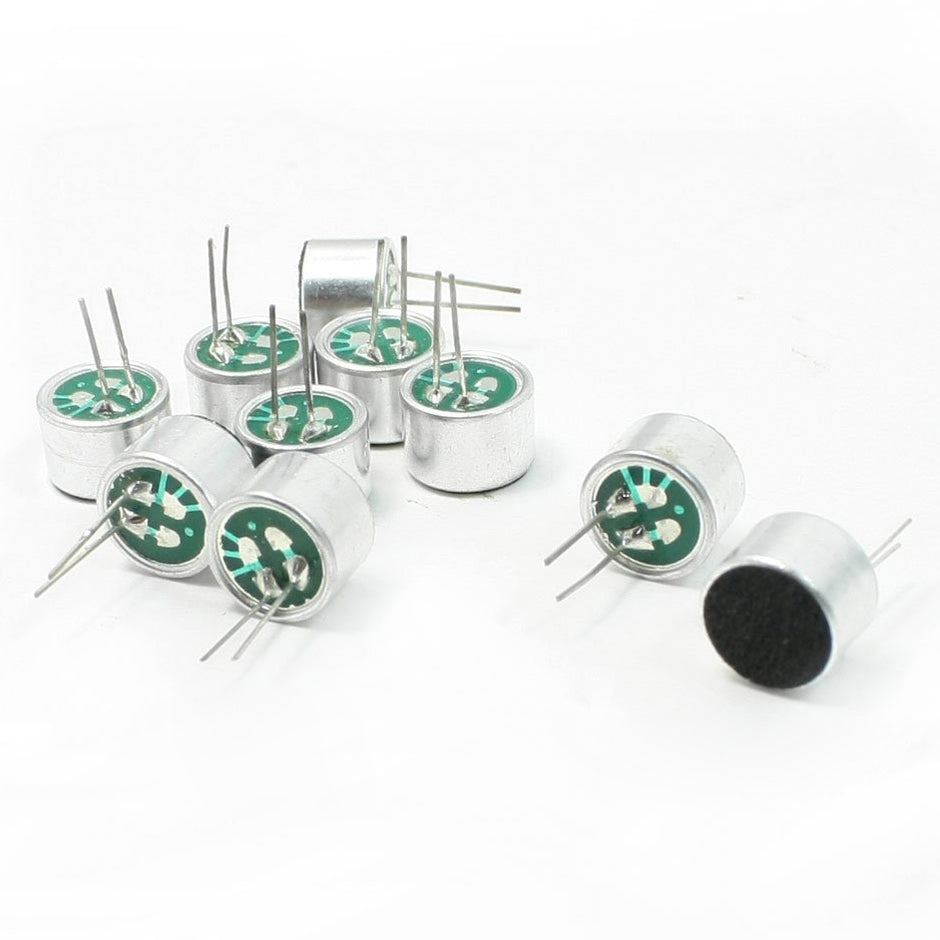 10 PCS 9.7mm x 7mm 2 Pin MIC Capsule Electret Condenser Microphone