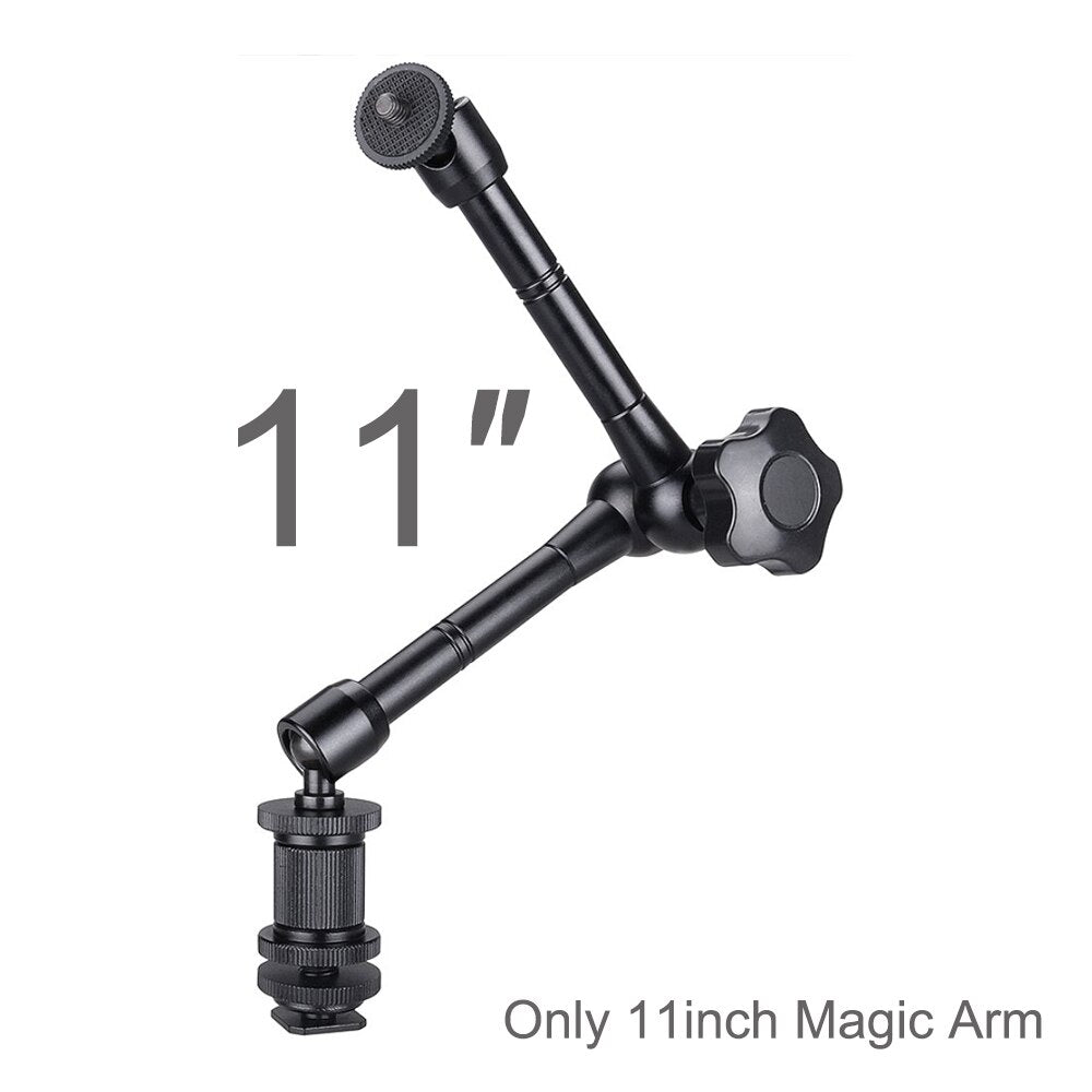 11|7 Inch Magic Arm Dolly Car Mobile Rolling Camera Slider Stabilizer Vlog Track Rail Action Camera