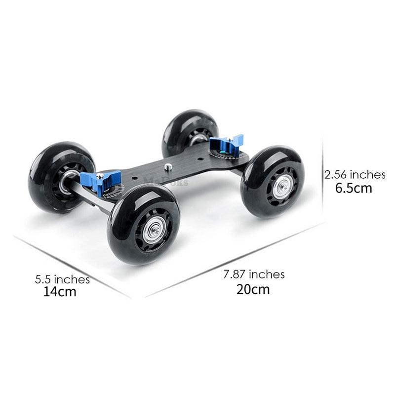 11|7 Inch Magic Arm Dolly Car Mobile Rolling Camera Slider Stabilizer Vlog Track Rail Action Camera