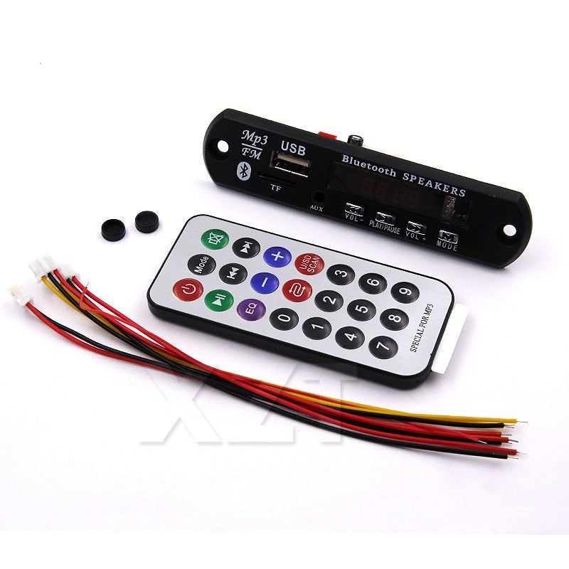 1PCS 12V Wireless Bluetooth MP3 WMA Decoder Board Car Audio USB TF FM Radio Module