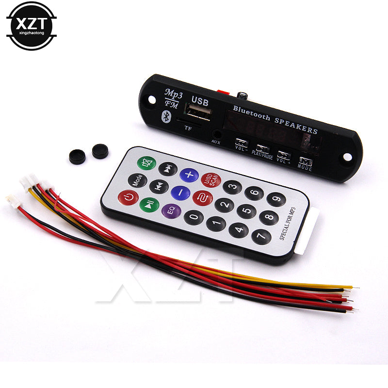 1pcs MP3 WMA Decoder Board Wireless Bluetooth Audio Module USB TF Radio 12V for car Build in Speaker