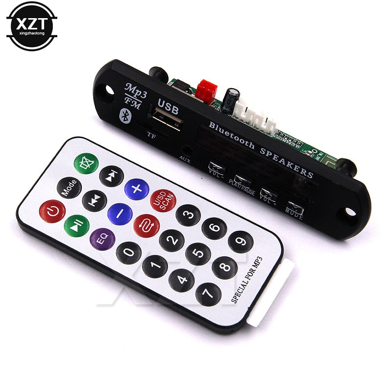 1pcs MP3 WMA Decoder Board Wireless Bluetooth Audio Module USB TF Radio 12V for car Build in Speaker