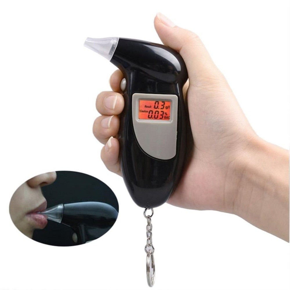 Alcohol Breath Tester Breathalyzer Analyzer Detector Test Keychain Breathalizer Breathalyser Device