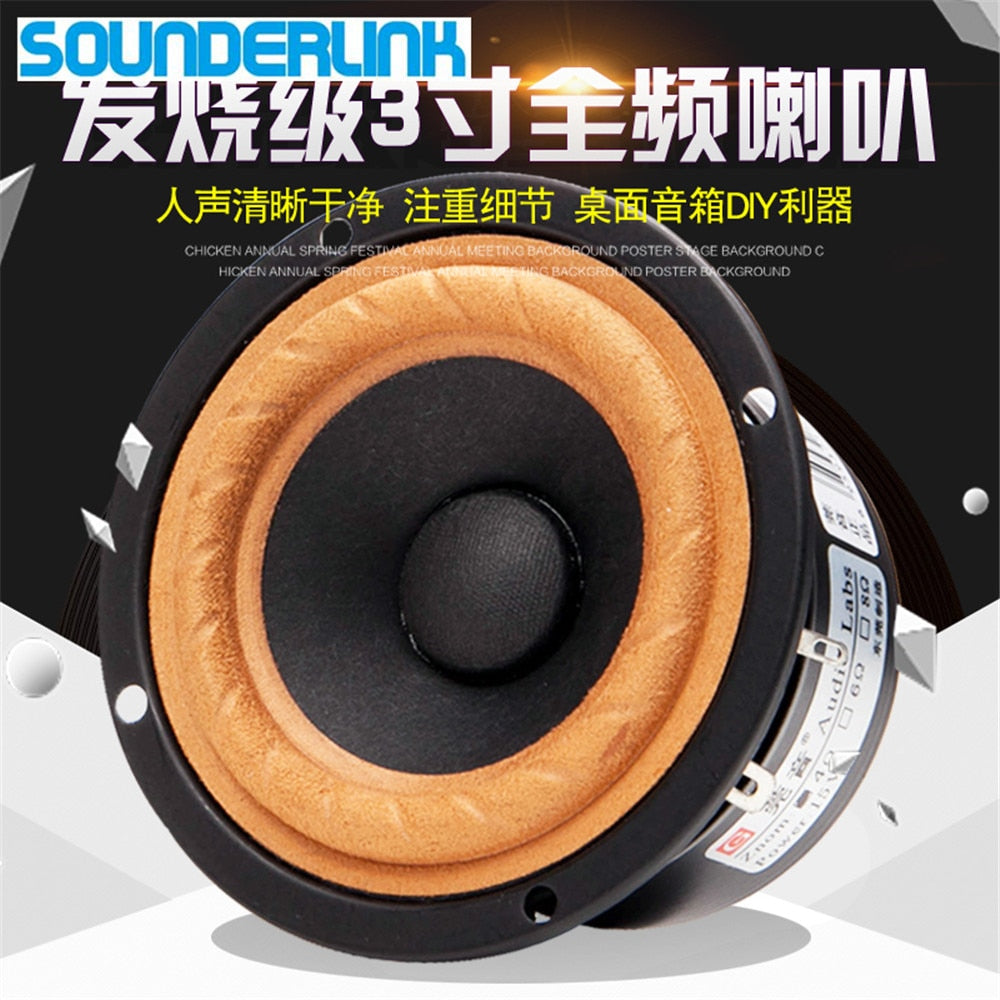 2PCS/LOT Audio Labs 3'' Full Range frequency Speaker 3 inch unit tweeter Medium and bass driver