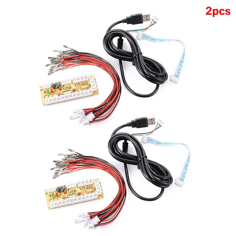 2pcs Zero Delay Arcade USB Encoder PC to Joystick Arcade Rocker Circuit Board Control Panel For MAME