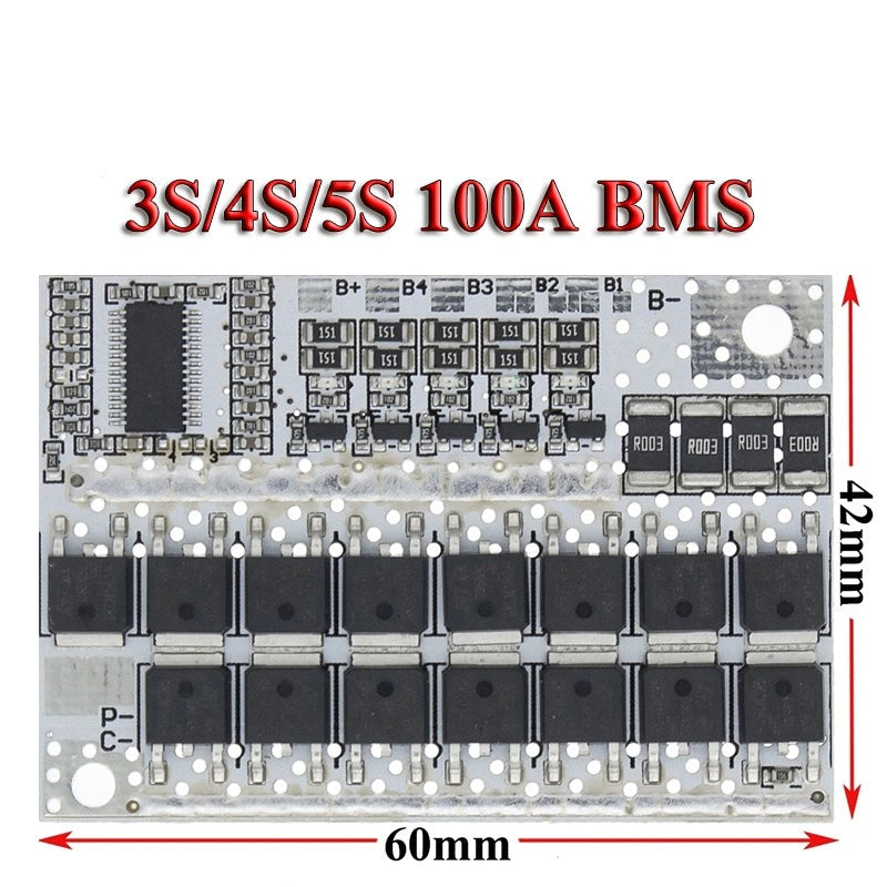 3S/4S/5S BMS 12V 16.8V 21V 18V 3.7V 100A Li-ion LMO Ternary Lithium Battery Protection Circuit Board