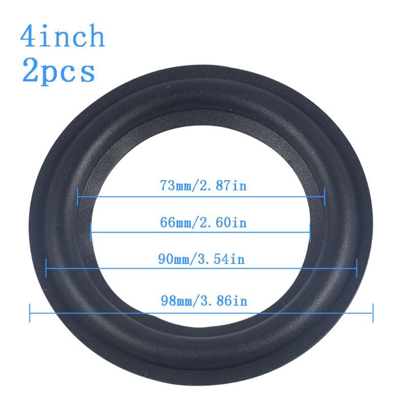 Elastic Rubber Ring Speaker Surround Repair Foam Woofer Edge (2pcs)