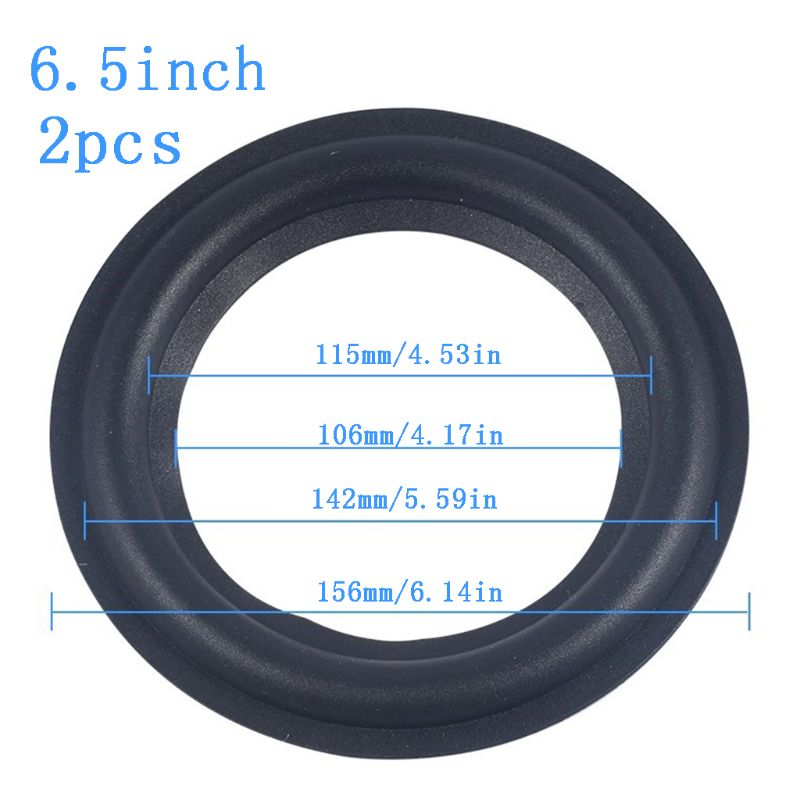 Elastic Rubber Ring Speaker Surround Repair Foam Woofer Edge (2pcs)