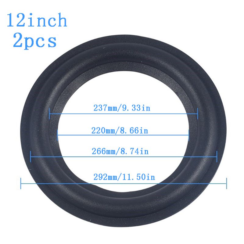 Elastic Rubber Ring Speaker Surround Repair Foam Woofer Edge (2pcs)