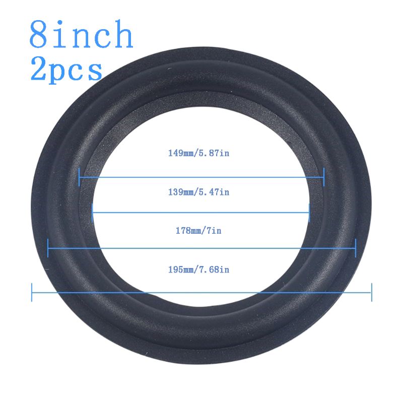 Elastic Rubber Ring Speaker Surround Repair Foam Woofer Edge (2pcs)