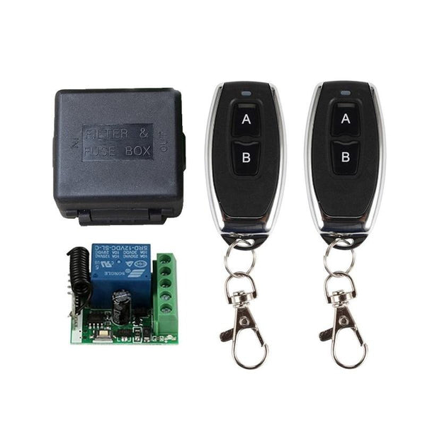 Light on/off Remote Control Switch Power Remote ON OFF DC12V-1CH Relay  Receiver Transmitter 315/433 Learning Code A ON B OFF