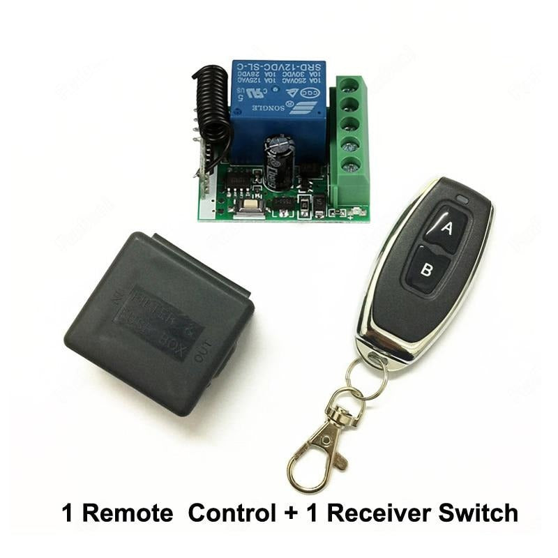 433 Mhz Universal Wireless Remote Control Switch DC 12V 1CH Relay Receiver Module and RF Transmitter