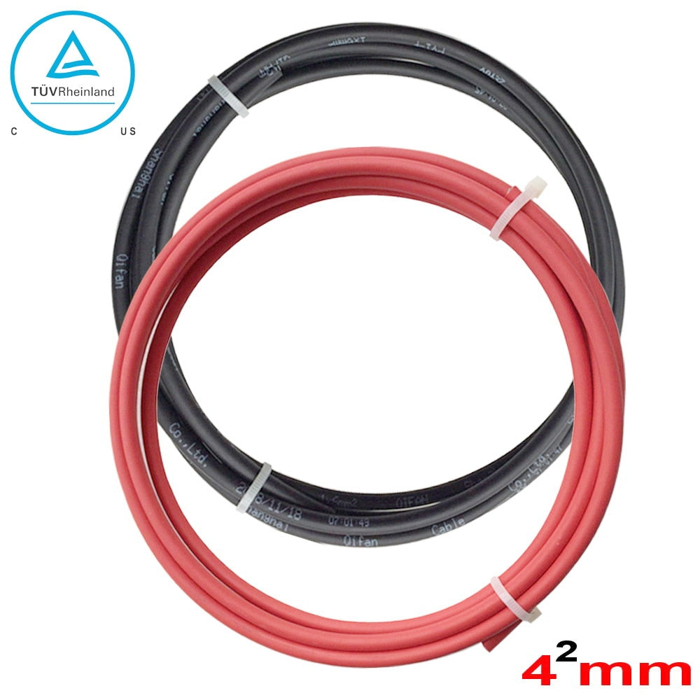 4mm2 DIY solar system Black Solar Cable+ red Solar cable PV Cabel With TUV UL Approval solar