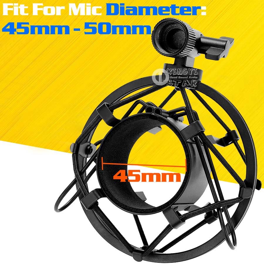 5cm Metal Spider Microphone Shock Mount Holder Shockproof Suspension Mic Stand Shockmount Clip For